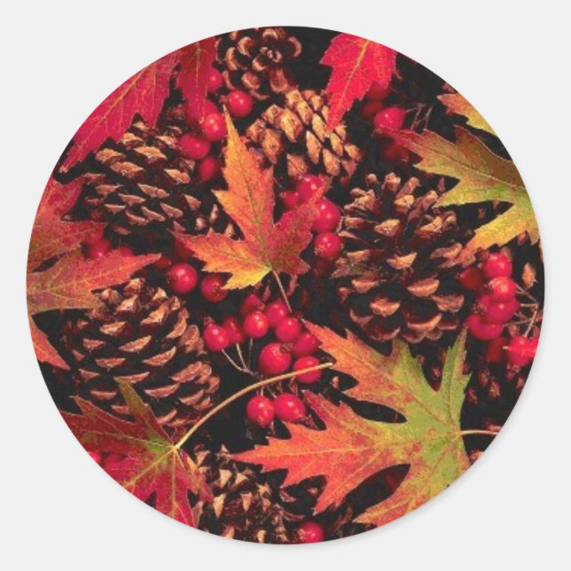Aufkleber für Pine Cones & Blätter (Vorderseite)