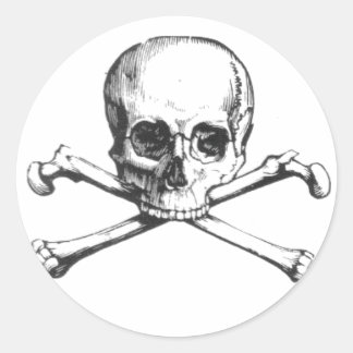 Aufkleber für Piraten und Kreuzknochen