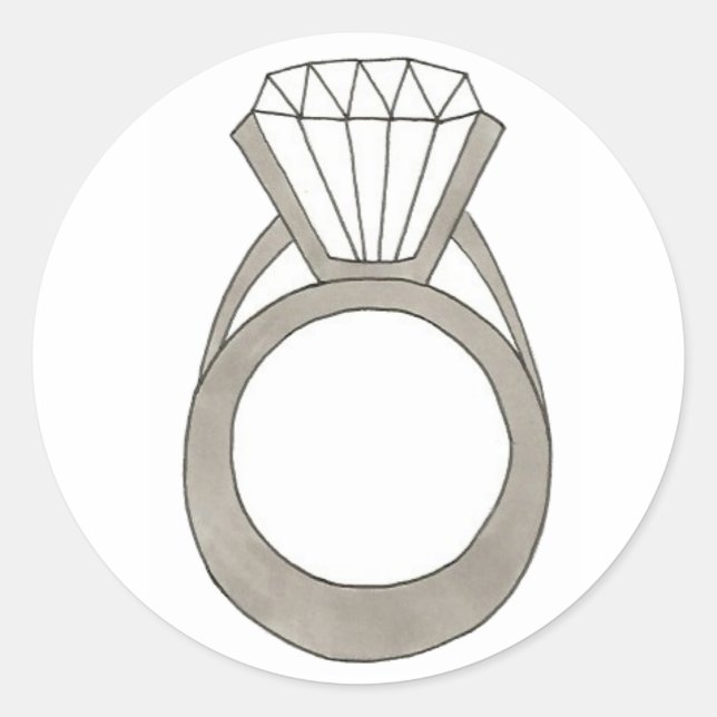 Aufkleber für Polterabend der Diamond-Verlobung (Vorderseite)