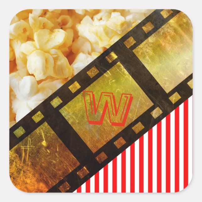 Aufkleber für Popcorn- und Filmrollen (Vorderseite)