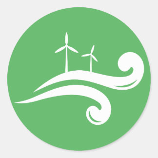 Aufkleber für Power mit alternativer grüner Energi