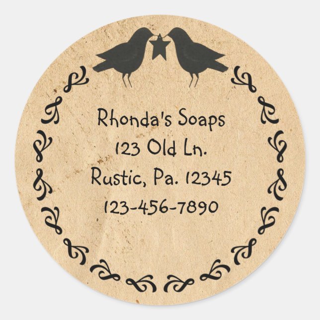 Aufkleber für primitive Krähen (Vorderseite)