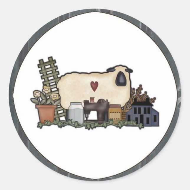 Aufkleber für primitive Länderschaf- und Zubehörte (Vorderseite)