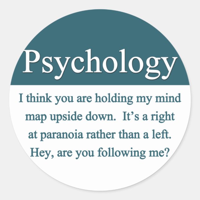 Aufkleber für Psychologie (Vorderseite)
