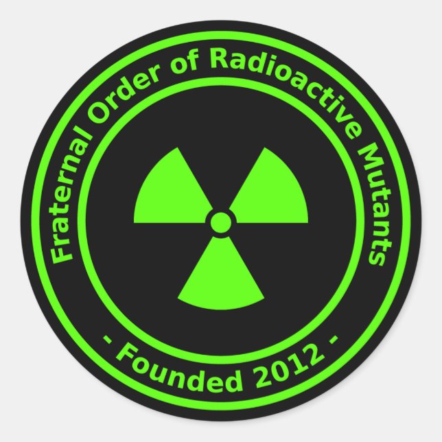 Aufkleber für radioaktive Mutanten (Vorderseite)