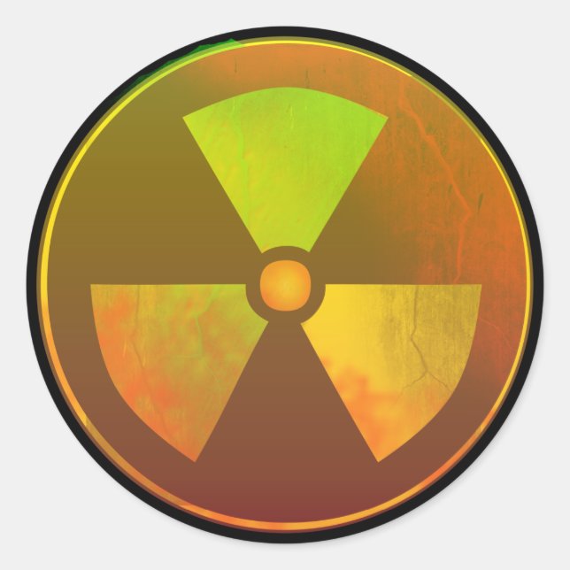 Aufkleber für radioaktive Nukleare Symbole (Vorderseite)