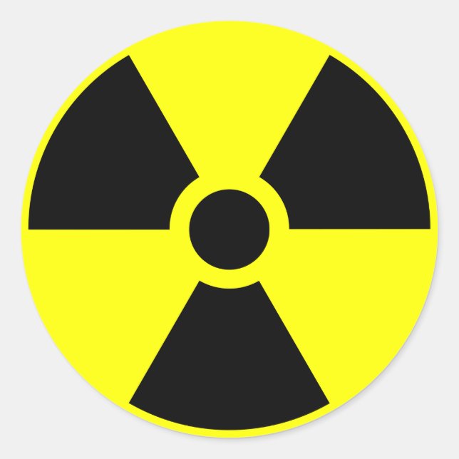 Aufkleber für radioaktive Warnsignale (Vorderseite)