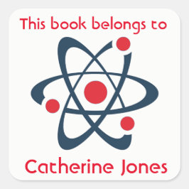Aufkleber für Red Atom Science Design Buchzeichen