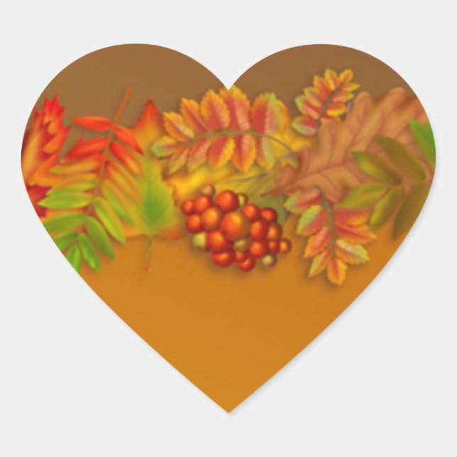 Aufkleber für Red Gold Brown Herbstlaube (Vorderseite)