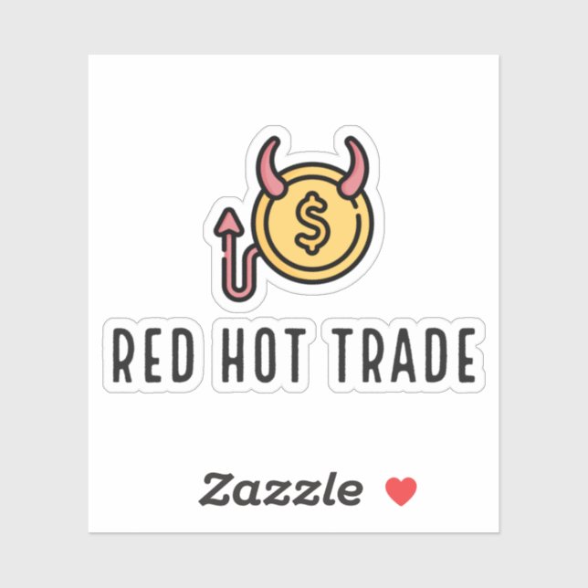 Aufkleber für Red Hot Trade-Logos (Blatt)