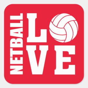 Aufkleber für Red Netball Liebe