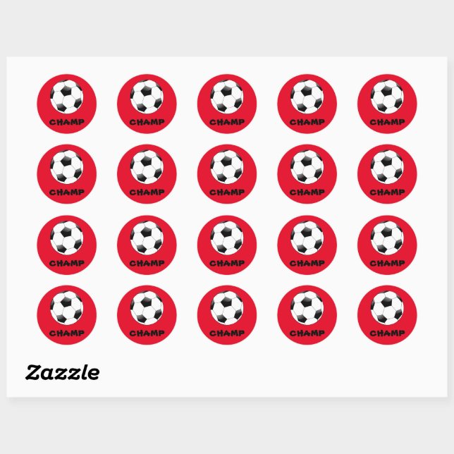 Aufkleber für Red Soccer (Blatt)