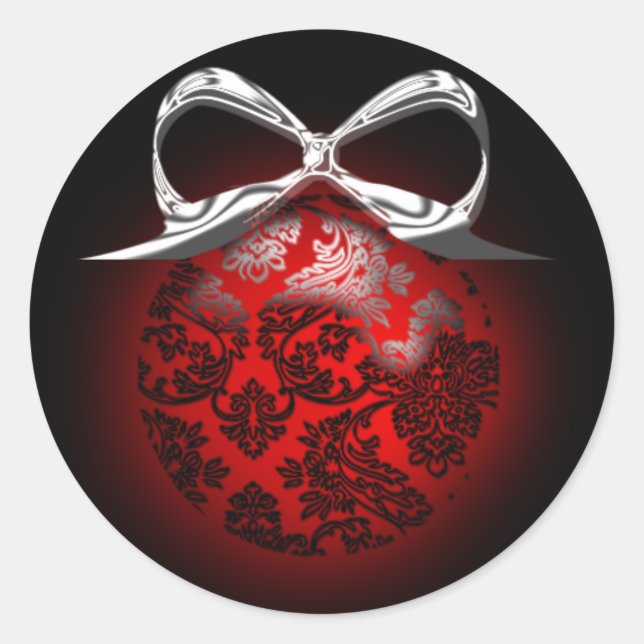 Aufkleber für Red Tree Ornament Holiday Season Car (Vorderseite)