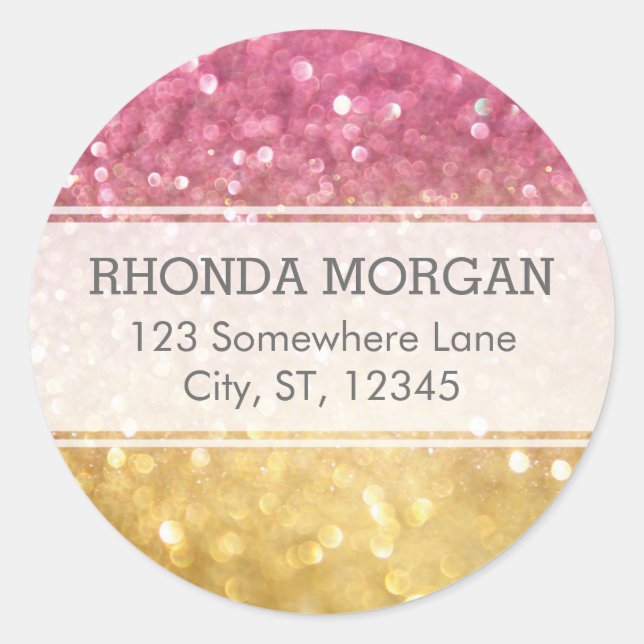 Aufkleber für Regenbogen-Glitzer (Vorderseite)