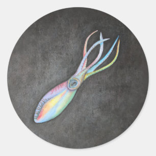 Aufkleber für Regenbogen-Tintenfisch