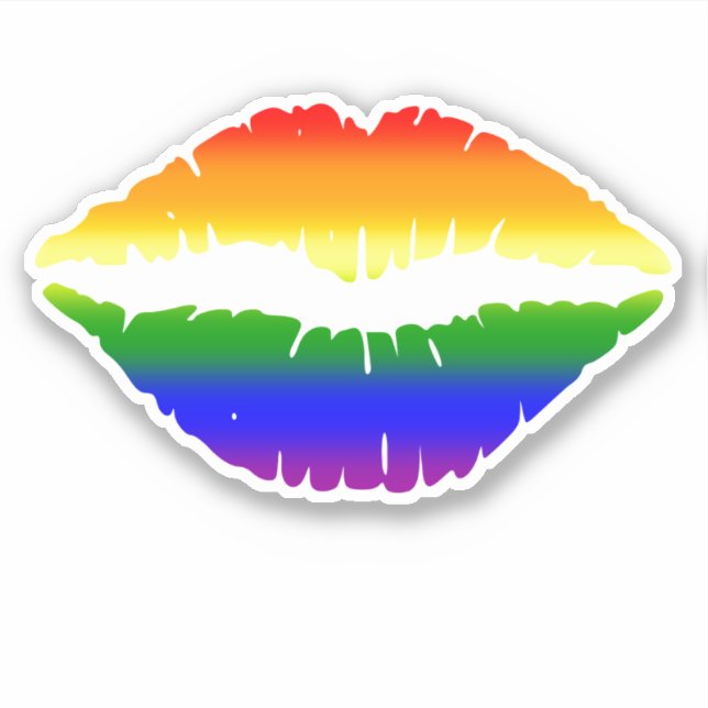Aufkleber für Regenbogenlippen (Vorderseite)