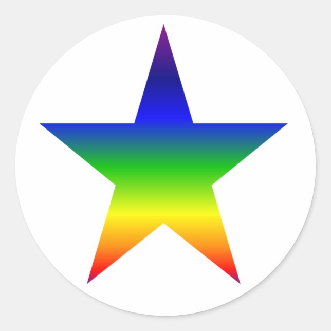 Aufkleber für Regenbogensterne (Vorderseite)