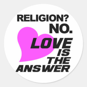 Aufkleber für Religion und Liebe