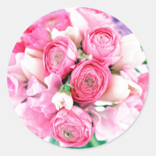Aufkleber für rosa Blume