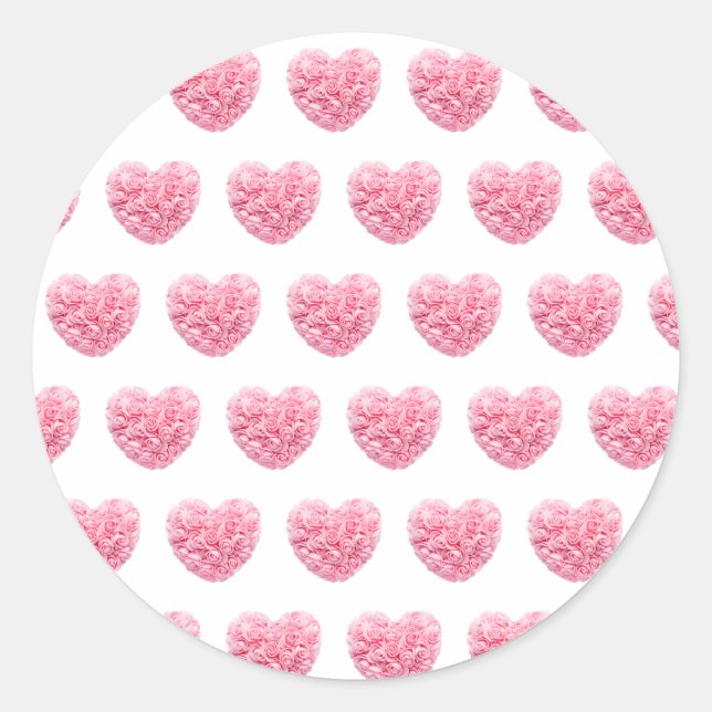 Aufkleber für rosa Herzen (Vorderseite)