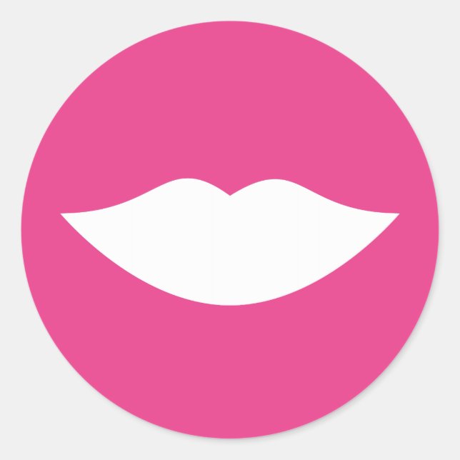 Aufkleber für Rosa Lippen bei Geschlecht (Vorderseite)