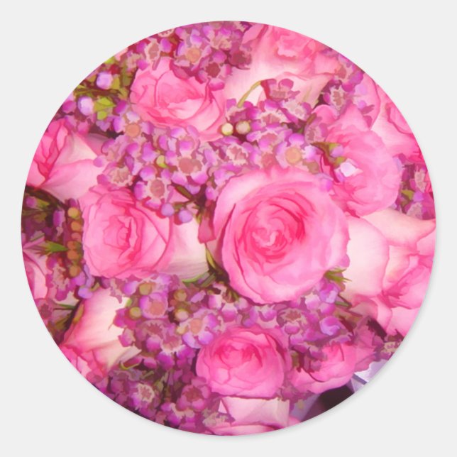Aufkleber für Rosa Umschlag Aufkleber (Vorderseite)
