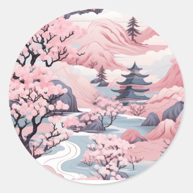 Aufkleber für Rosa und Grau (Vorderseite)