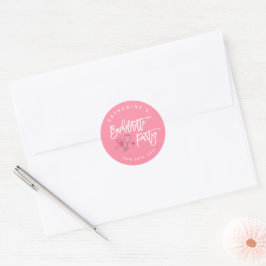 Aufkleber für rosa und weiße Junggeselinnen-Abschi