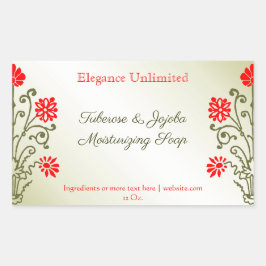 Aufkleber für Rot bearbeitbare Seife oder Floßaufk