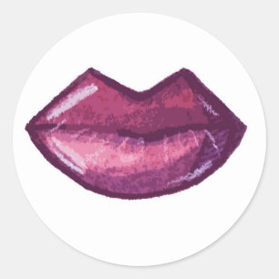 Aufkleber für rote Lippen