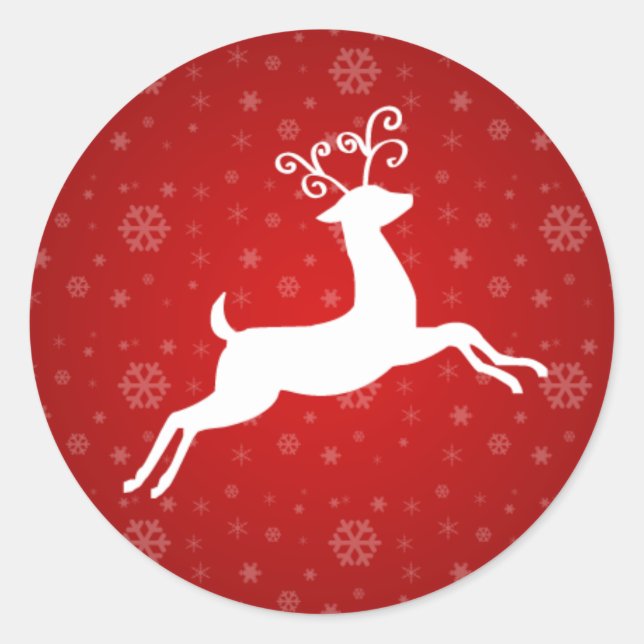 Aufkleber für Rote Reindeer (Vorderseite)