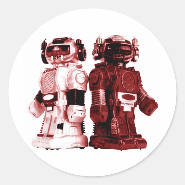 Aufkleber für rote Roboter (Vorderseite)