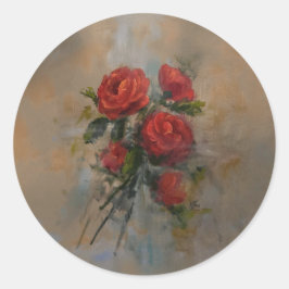 Aufkleber für rote Rosen