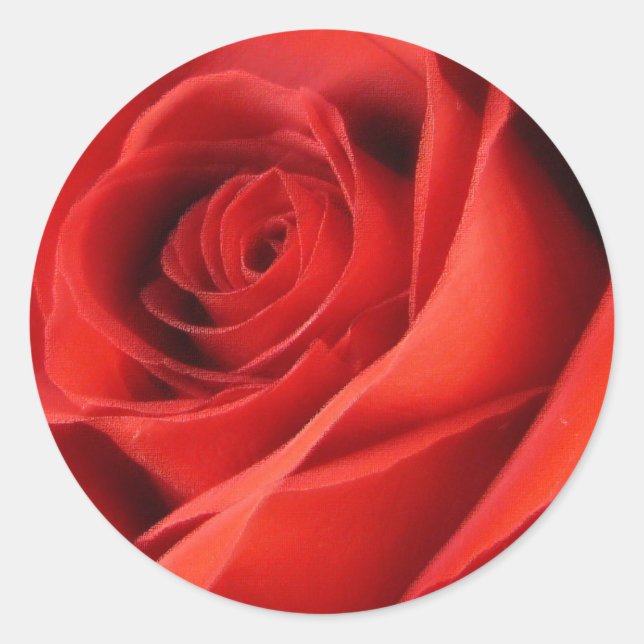 Aufkleber für rote Rosen (Vorderseite)