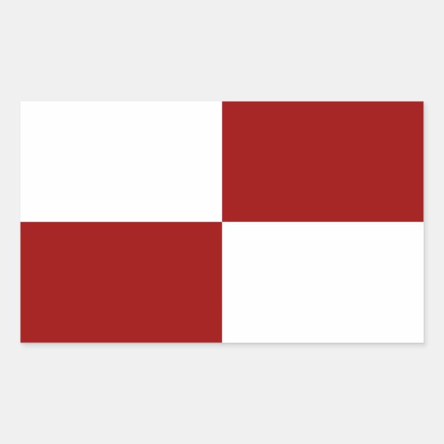 Aufkleber für rote und weiße Rechtecke (Vorderseite)