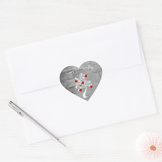 Aufkleber für Rote Valentine Hearts Trecker (Umschlag)