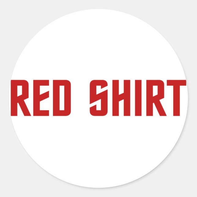 Aufkleber für Rotes Shirt (Vorderseite)