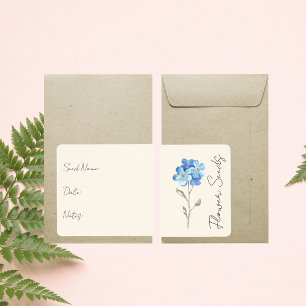 Aufkleber für Saatgutpackung Blume - Packungseti