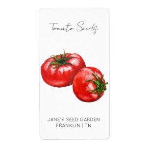 Aufkleber für Saatgutpackung Etikett für Tomaten