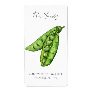 Aufkleber für Saatgutpackung   Pea Seed Label