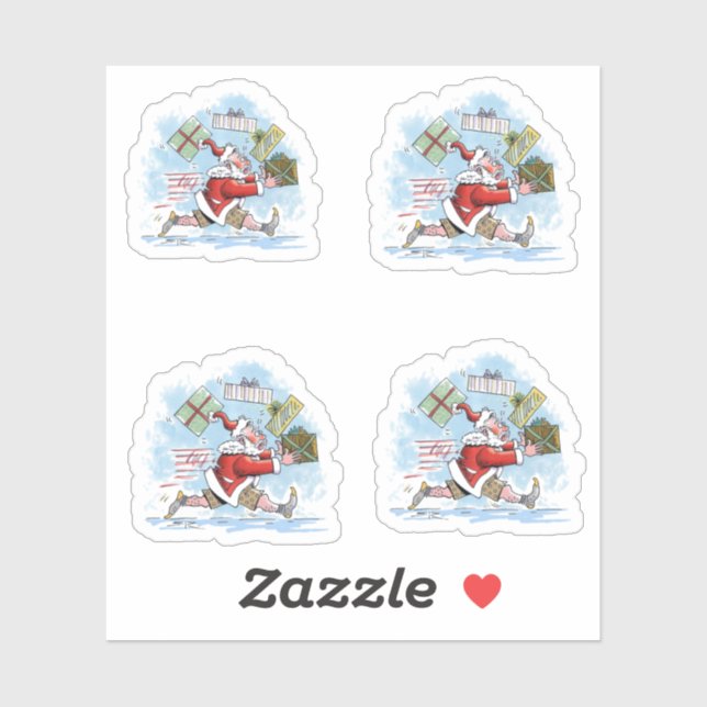 Aufkleber für Santa Unvorbereitet (Blatt)