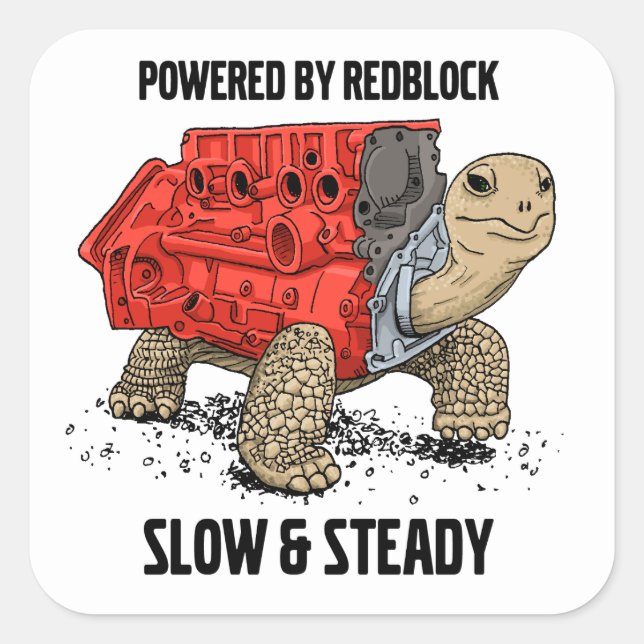 Aufkleber für Schildkröten-Motor (Vorderseite)