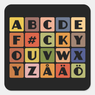 Aufkleber für schmutzige Alphabets