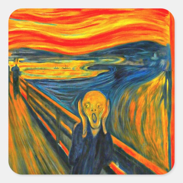 Aufkleber für schöne Kunst, Munch, Schrei (Vorderseite)