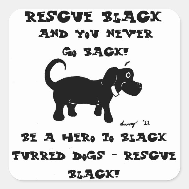 Aufkleber für schwarze Hunde - Set von 20 (Vorderseite)