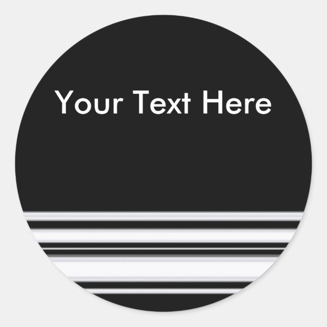 Aufkleber für schwarze und weiße Streifen (Vorderseite)