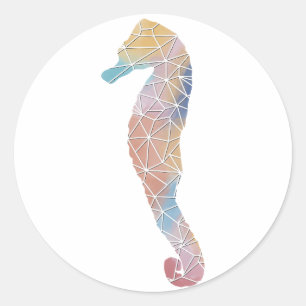 Aufkleber für Seepferd aus Papier