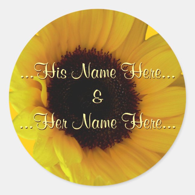 Aufkleber für Sonnenblumen Personalisiert Sonnenbl (Vorderseite)
