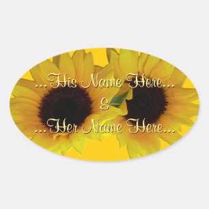 Aufkleber für Sonnenblumen Personalisiert Sonnenbl