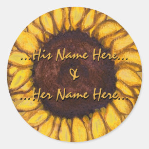 Aufkleber für Sonnenblumen Personalisiert Sonnenbl